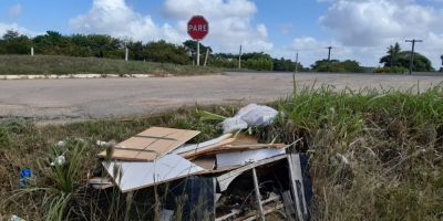 FOTOS E VÍDEO: equipe do BJ registra descarte irregular de lixo no bairro Getúlio Vargas em Camaquã