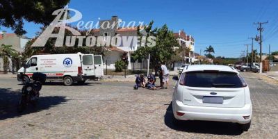 Motociclista fica ferido em acidente no bairro Olaria em Camaquã