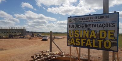 Obras de instalação da Usina de Asfalto seguem a todo vapor em Camaquã