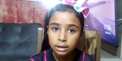 Menina grava vídeo de conscientização sobre prevenção do coronavírus 