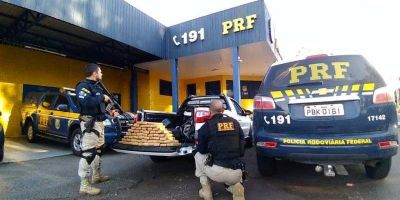  PRF apreende 45 quilos de maconha na BR 153, em Erechim