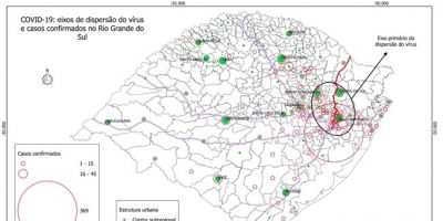 Grupo de pesquisa da UFPel mapeia principais rotas de dispersão do vírus no RS