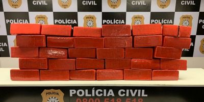 Homem é preso por transportar 31 tijolos de maconha em Cachoeirinha 