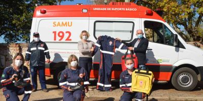 Equipe do Samu de São Lourenço do Sul recebe novos uniformes 