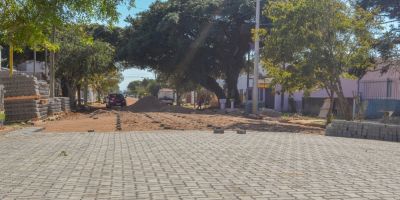 Obra de pavimentação que iniciou esta semana em São Lourenço do Sul já está 25% concluída