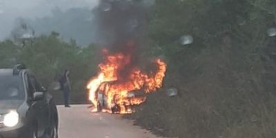 Morre motorista do carro que incendiou no interior de São Lourenço do Sul na sexta-feira (22)