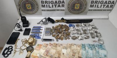 Brigada Militar prende traficante com cerca de R$ 124,7 mil em dinheiro em Gravataí