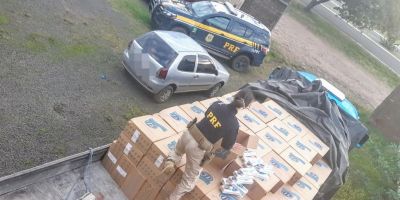 Contrabandistas são presos no RS com carga de cigarros estimada em cerca de R$ 500 mil 