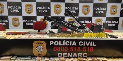 Denarc apreende armamento pesado em ação deflagrada contra facção criminosa em Eldorado do Sul