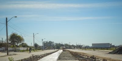 Iniciam obras de construção da ciclovia da rua Theodoro Henrique Schuch em São Lourenço do Sul