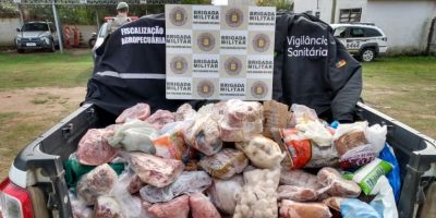 Brigada Militar apreende mais de 340 kg de alimentos impróprios para consumo em São Lourenço do Sul