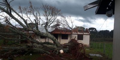 Vento e granizo causam estragos em municípios da Serra e dos Campos de Cima da Serra