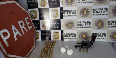 Ação conjunta da polícia apreende drogas, armas e munições em São Lourenço do Sul 