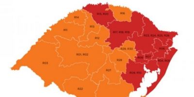 Região Metropolitana, incluindo Camaquã, continua na bandeira vermelha