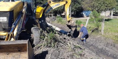 Banhado do Colégio recebe melhorias na rede de saneamento básico em Camaquã