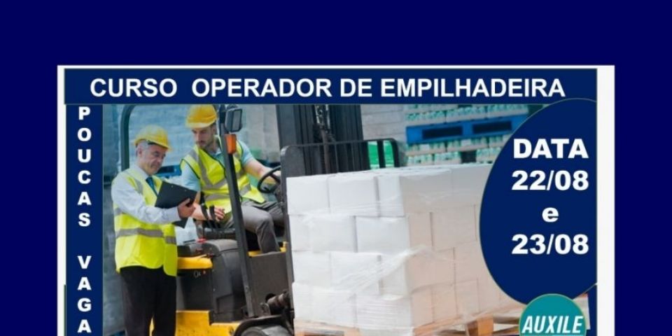 APROVEITE: inscreva-se no curso de operador de empilhadeira para Camaquã e região