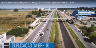 Vídeo com imagens aéreas mostra duplicação da BR-116, entre Camaquã e Barra do Ribeiro