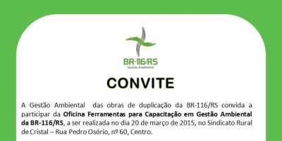 Gestão Ambiental promove capacitação em Cristal