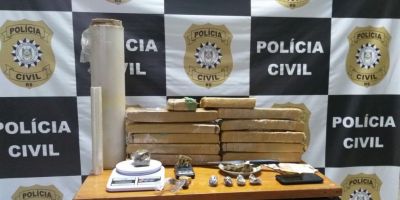 Polícia Civil prende homem com cerca de 10kg de drogas em Camaquã