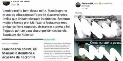 Grupos e páginas em rede social incentivam necrofilia: “Festa no IML”