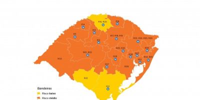 RS volta a ter bandeiras amarelas no mapa preliminar do Distanciamento Controlado