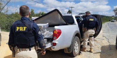 PRF prende traficante armado transportando quase 700 quilos de maconha em Pelotas