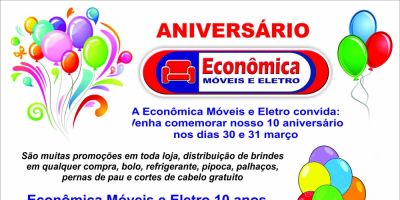 Aniversário 10 anos Econômica Móveis e Eletro - Camaquã/RS