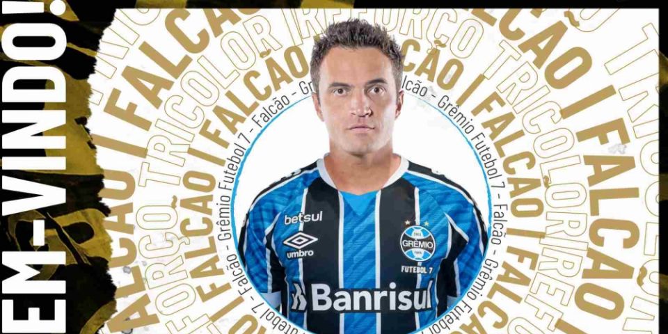 Grêmio anuncia a contratação de Falcão para o futebol 7