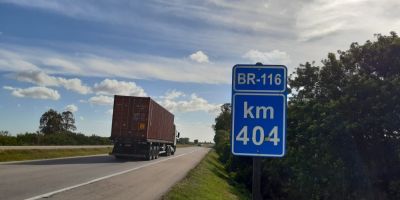 INFORMATIVO: média de dez veículos por minuto passam na BR-116 em Camaquã