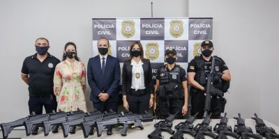 Polícia Civil gaúcha recebe 97 novos fuzis e 103 submetralhadoras