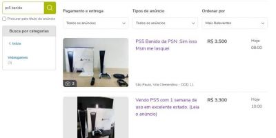 Playstation 5 (PS5) banidos começam a ser vendidos na OLX após ultimato da Sony