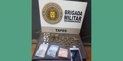 Brigada Militar prende mulher por tráfico de drogas em Tapes