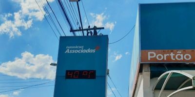 Termômetro digital em Camaquã marca 40ºC na tarde desta sexta-feira