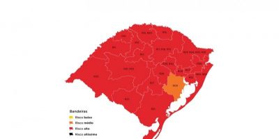 Camaquã volta para a bandeira laranja no mapa preliminar do Distanciamento Controlado