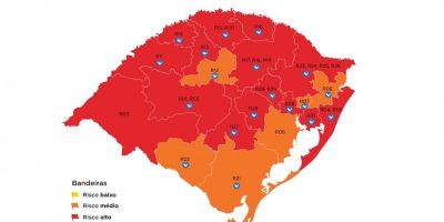 Camaquã e região seguem na bandeira laranja no mapa preliminar do Distanciamento Controlado