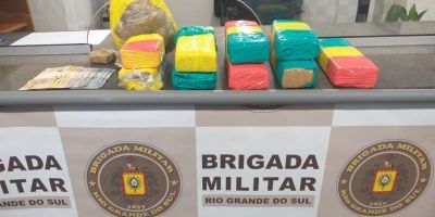 Brigada Militar prende um homem com grande quantidade de maconha