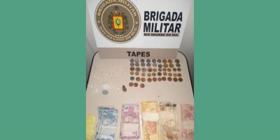 Brigada Militar prende casal com drogas e dinheiro em Tapes