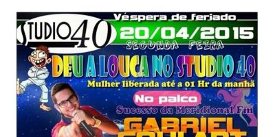 Sucesso sertanejo com Gabriel Goulart na Studio 40. É nesta segunda (20/4)