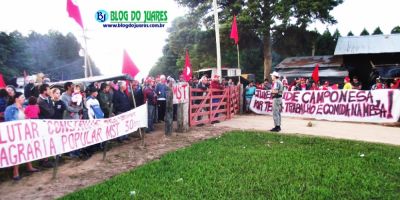 Reintegração de posse ocorre de forma pacífica na fazenda Guerra em Tapes