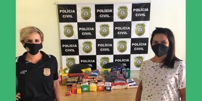 Polícia Civil realiza doação de alimentos do projeto Marmita Solidária em Camaquã