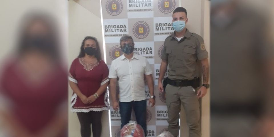 Brigada Militar de São Lourenço do Sul participa da campanha Vacinação Solidária
