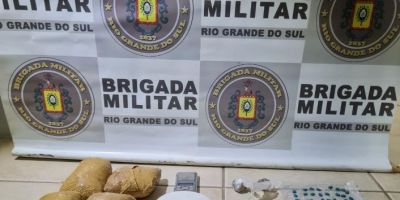 Brigada Militar de Camaquã prende homem por tráfico de drogas