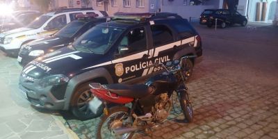 Polícia Civil recupera moto furtada em Camaquã