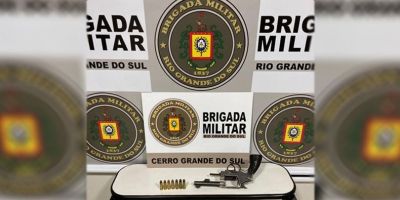 Brigada Militar prende homem por porte ilegal de arma de fogo em Cerro Grande do Sul