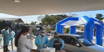 Drive thru de vacinação contra a gripe continua nesta quarta em Camaquã