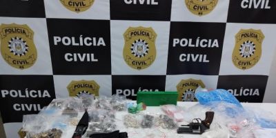 Polícia Civil estoura ponto de venda e depósito de drogas no RS