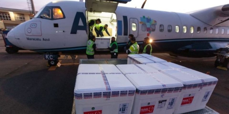 RS recebe mais dois lotes de vacinas contra covid-19