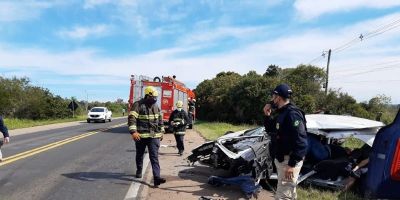 Acidente deixa três pessoas feridas na BR-116