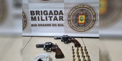 Homem com armas, munições e droga é preso pela Força Tática em Camaquã