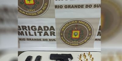 Homem armado de pistola é preso pela Brigada Militar em Camaquã